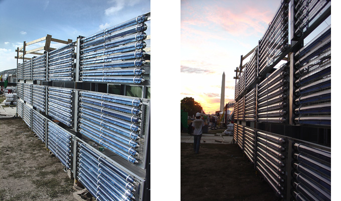 evacuated tube array